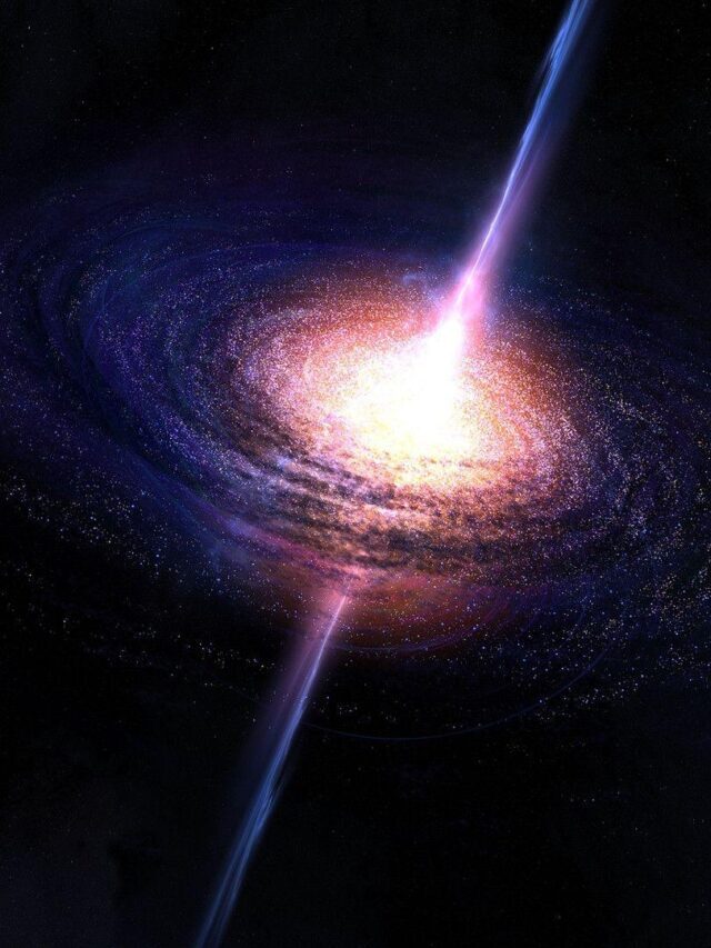 Supermassive black hole jets beams of matter to Earth
